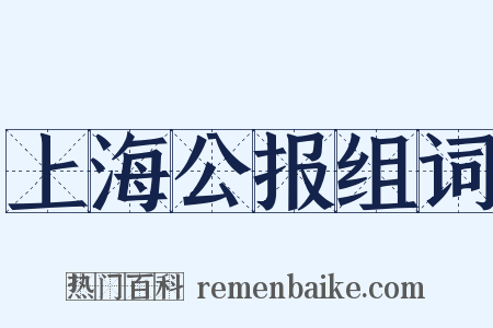 上海公报组词是什么意思的图片